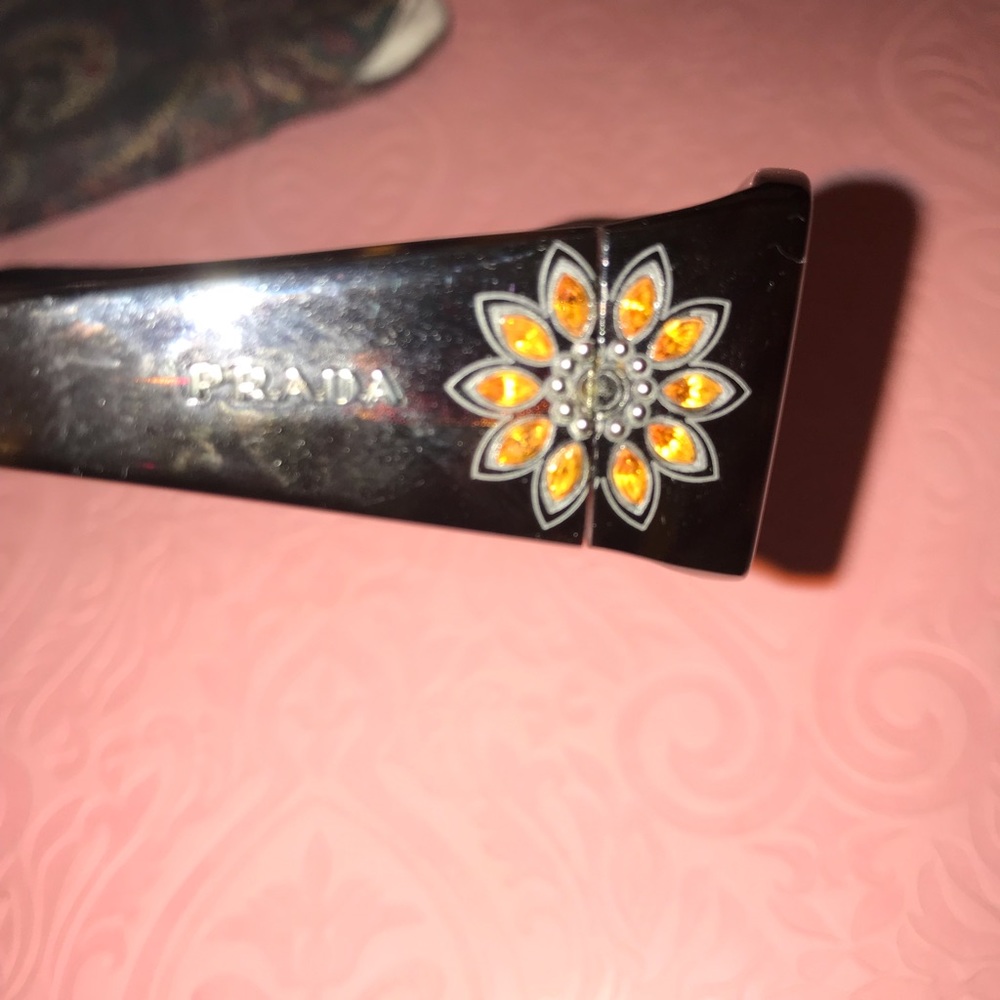 Prada eyeglasses with orange flower - Picture 2 of 8